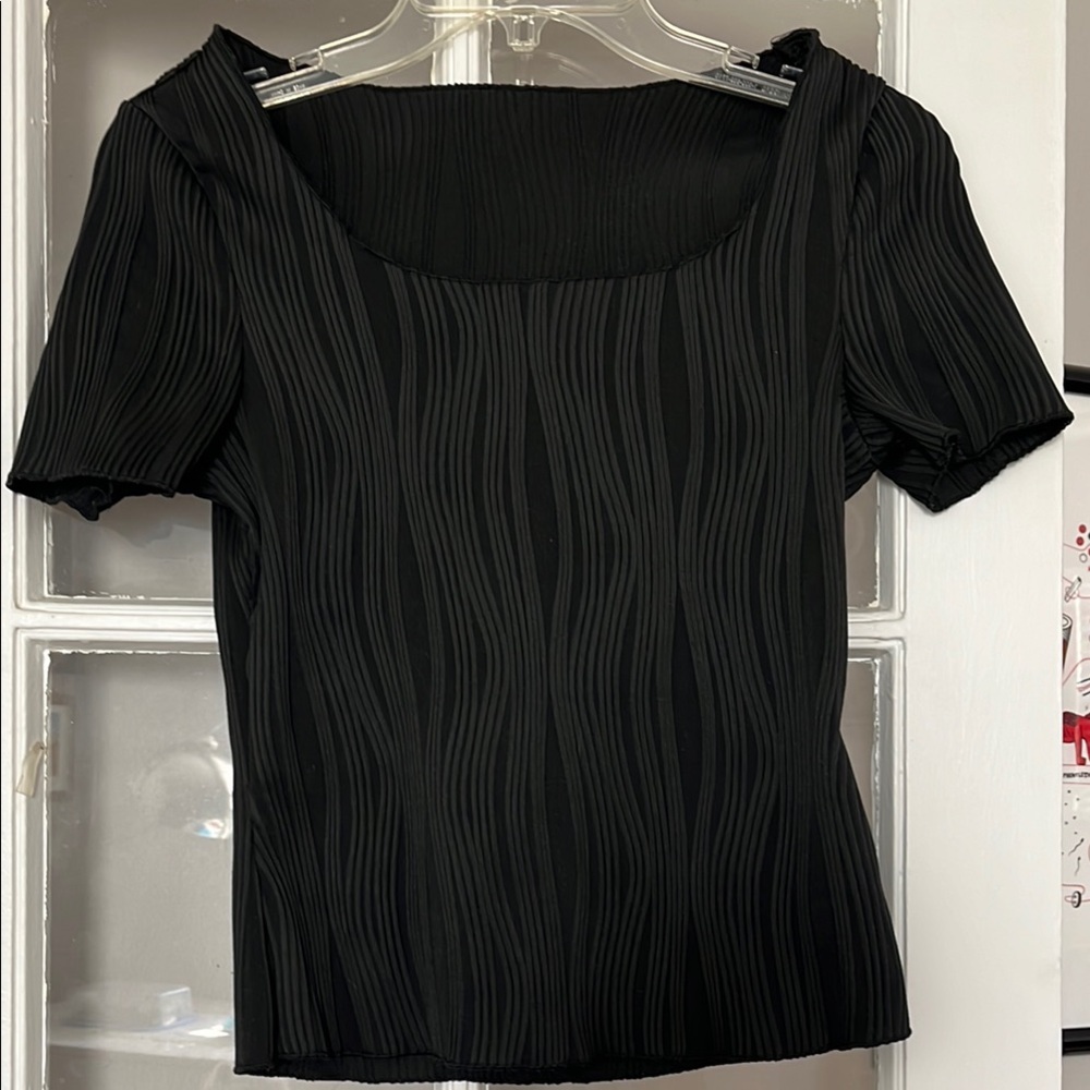 Black with accentuating neckline